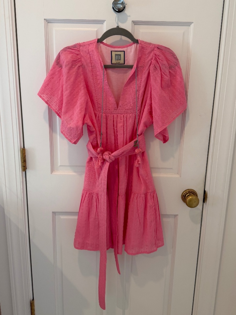 Bell by Alicia Bell Pink Belted Mini Dress in Small